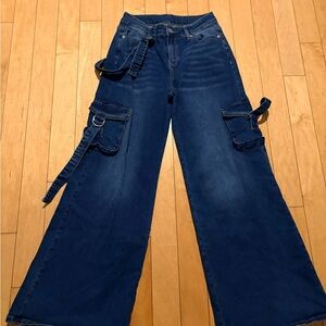 Cargo wide leg pants